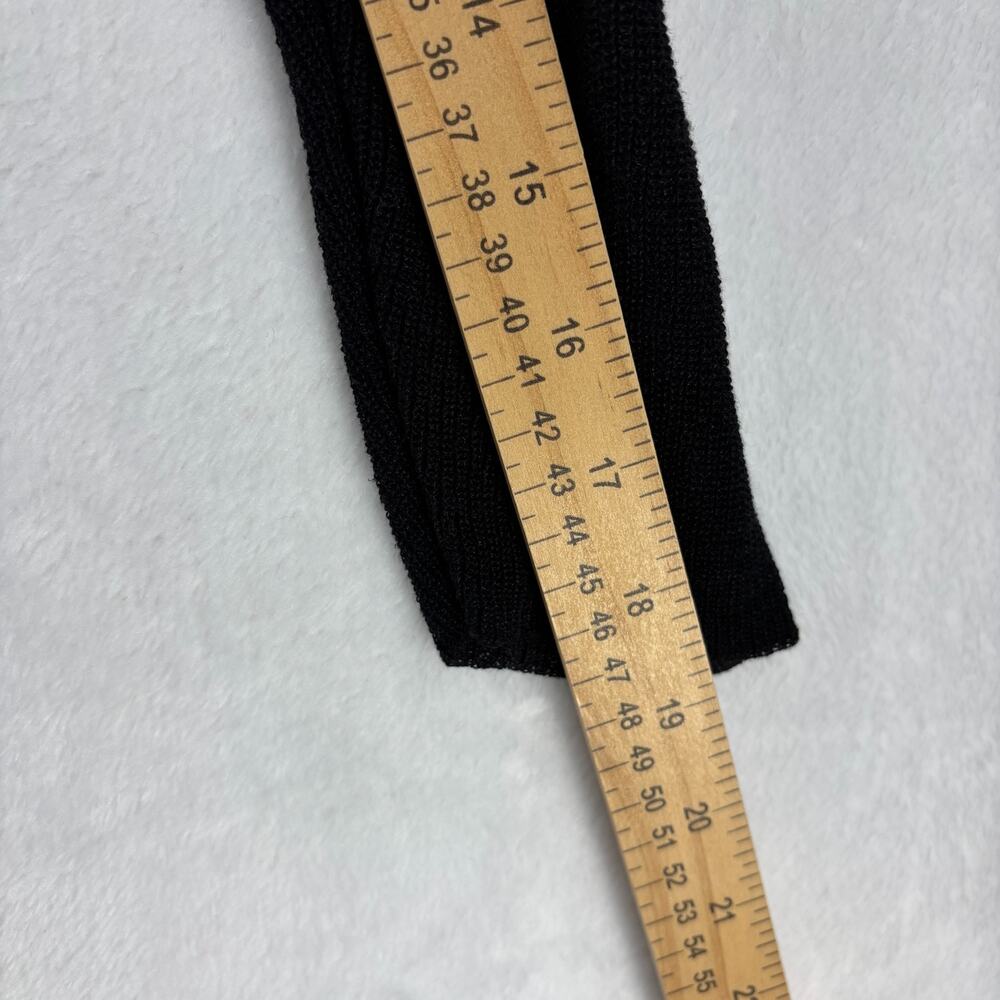 Eileen Fisher Sweater Large Organic Linen Tencel Black V Neck Boxy Quiet Luxury - Picture 8 of 9